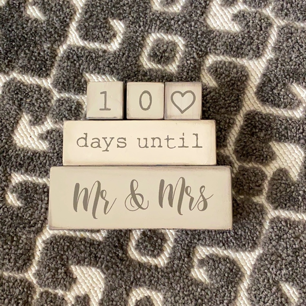 Countdown to wedding blocks